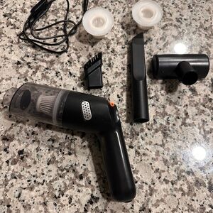 Black Handheld Car Vacuum Cleaner with Attachments